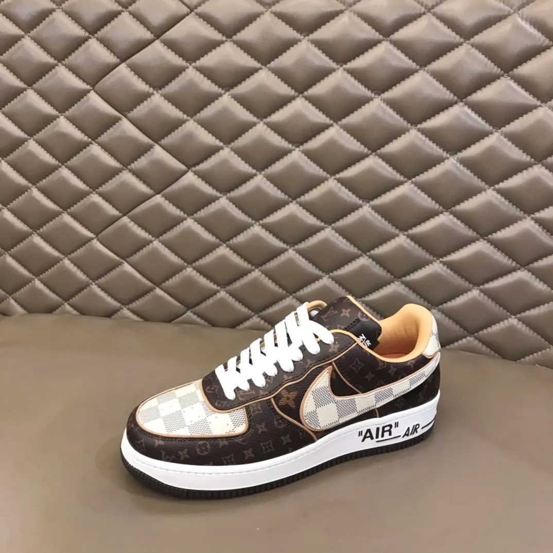 Men's shoes 💰p420 "*OUIS *UITTO*" x OFF-WHITE x Nike tripartite collaboration! Trendy and cool men's casual sports shoes with unrivaled color matching. The design idea basically continues the style of THE TEN. The Swoosh line and tongue label have a very familiar visual effect and are both fashionable and trendy! A must-have for fashionistas! The effect on your feet is absolutely stunning! Size: 38-45